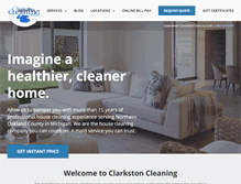 Tablet Screenshot of clarkstoncleaning.com